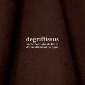 Cuir craquelé marron foncé Dégrif&#039; tissus vous propose ce superbe tissu d&#039;ameublement imitation cuir vintage effet cuir 