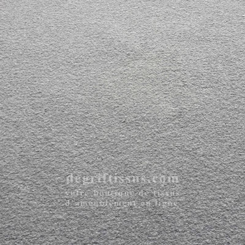 Tissu d'ameublement doux texturé Cosy 23 gris - intérieur extérieur résistant soleil - degriftissus.com