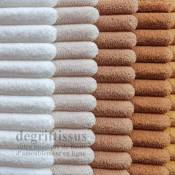 Tissu ameublement - Velours grosse côte blanc 2- chaises - fauteuils - coussins - tête de lit - double rideau
