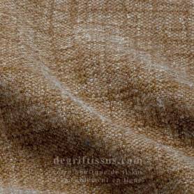 Tissu bicolore doux Tamise beige