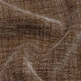 Tissu bicolore doux Tamise marron