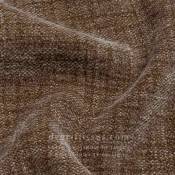 Tissu ameublement - chenille bicolore doux Tamise marron - fauteuil - chaise - canapé coussin salon - rideau - degriftissus.com