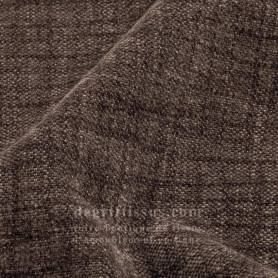 Tissu bicolore doux Tamise marron fonc&eacute;