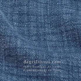 Tissu bicolore doux Tamise bleu jean