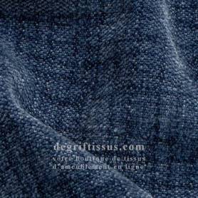 Tissu bicolore doux Tamise bleu
