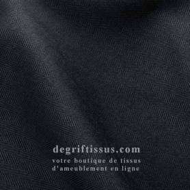 Tissu brossé chevrons noir