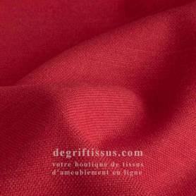 Tissu façon lin Hathor rouge