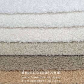 Tissu ameublement - Bouclette volumineuse Chris 01 2- fauteuil - chaise - canapé coussin banquette salon - degriftissus.com